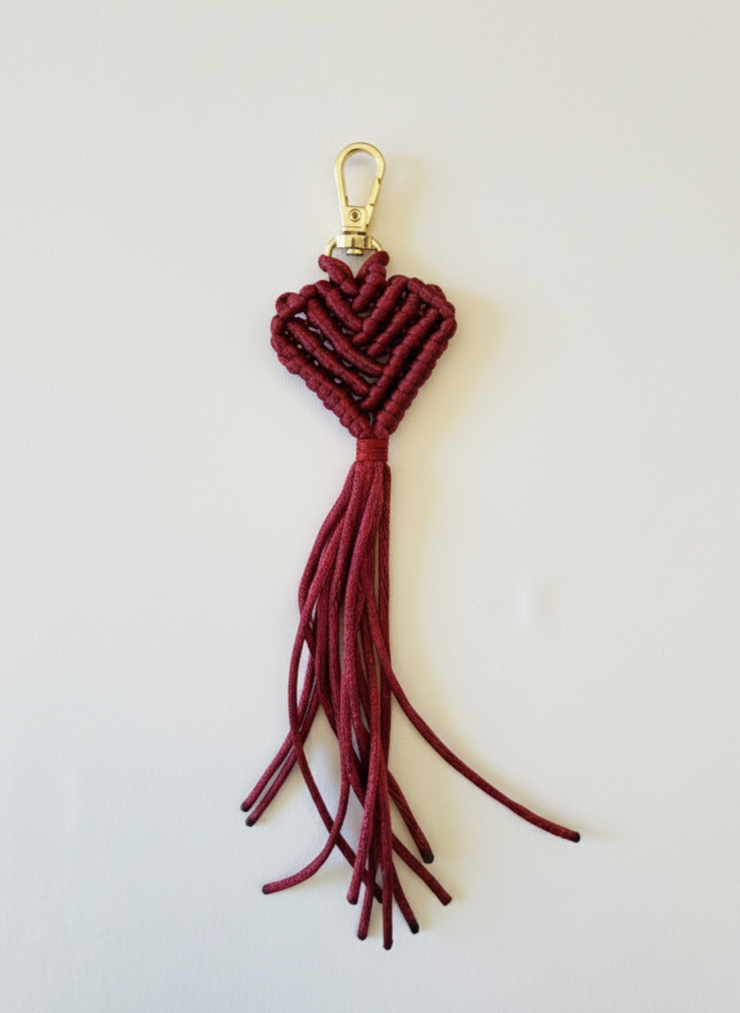 Wine Macrame Keychain