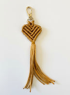 Honey Macrame Keychain
