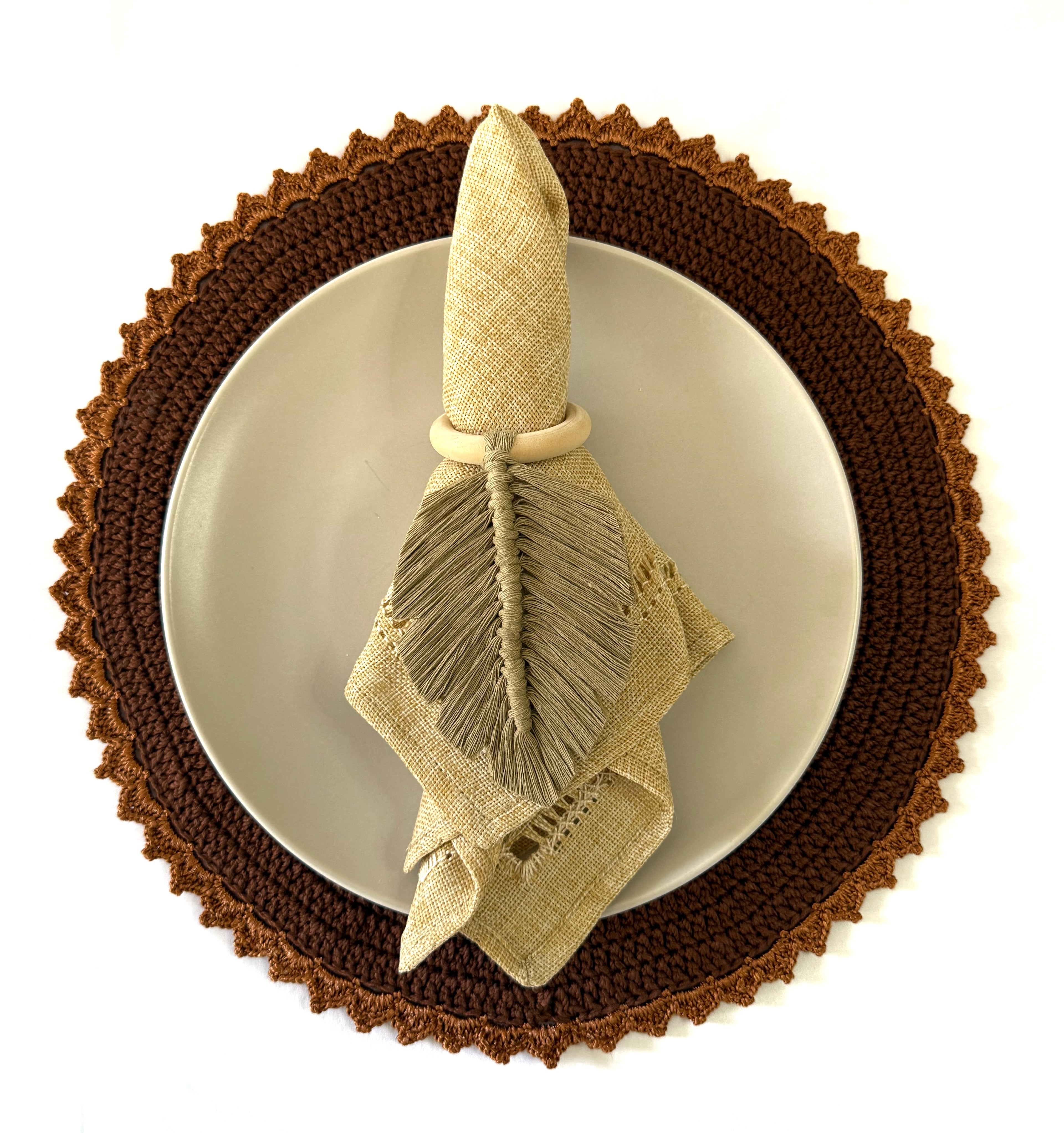 Toffee Macrame Placemat