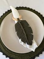 Green Macramé Napkin Rings