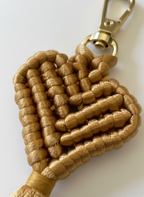 Honey Macrame Keychain