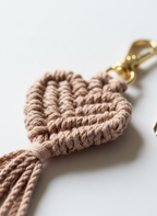 Pink Macrame Keychain