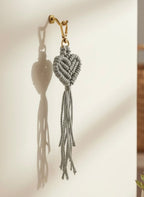 Blue Macrame Keychain
